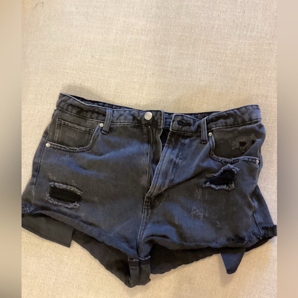 Black Jean shorts